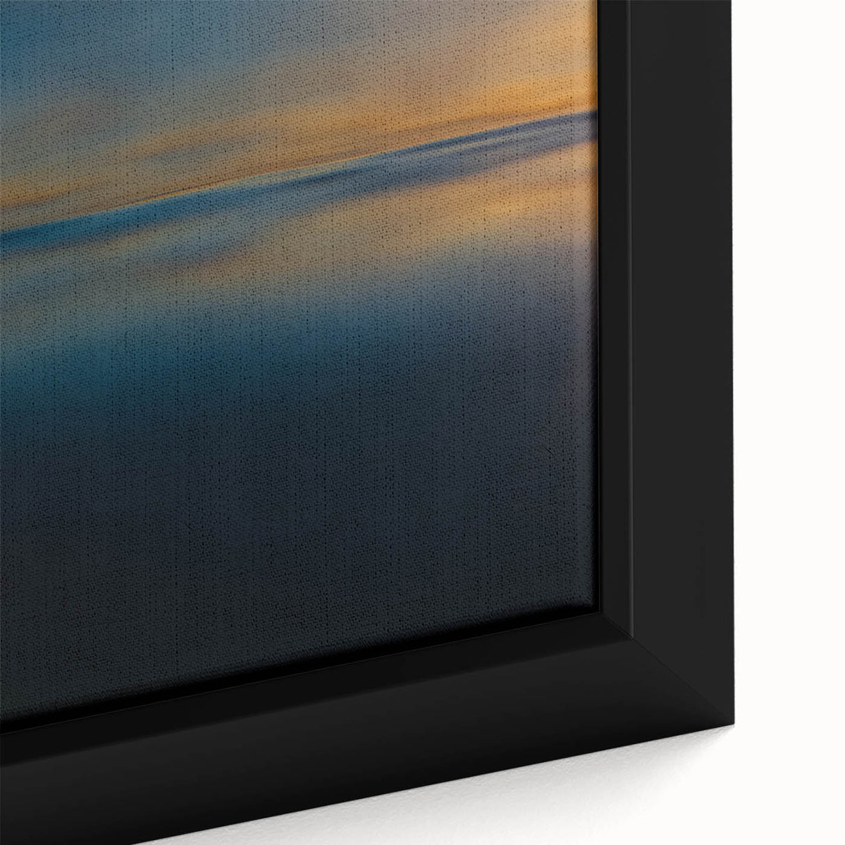 Minimalist Coastal Landscape Art – Dark Ocean Glow at Sunset
