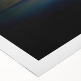 Minimalist Coastal Landscape Art – Dark Ocean Glow at Sunset