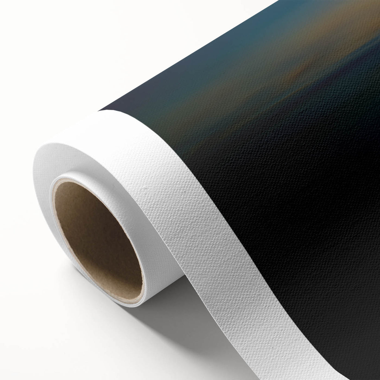 Minimalist Coastal Landscape Art – Dark Ocean Glow at Sunset