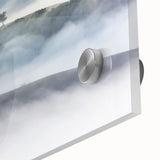 Large Abstract Wall Art – Serene Landscape Print in White & Gray