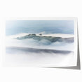 Large Abstract Wall Art – Serene Landscape Print in White & Gray