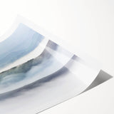 Large Abstract Wall Art – Serene Landscape Print in White & Gray