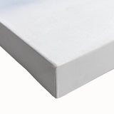 Large Abstract Wall Art – Serene Landscape Print in White & Gray