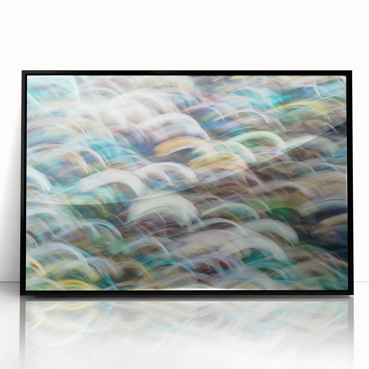Aqua Resonance – Abstract Fluid Canvas Art with Teal and Gold