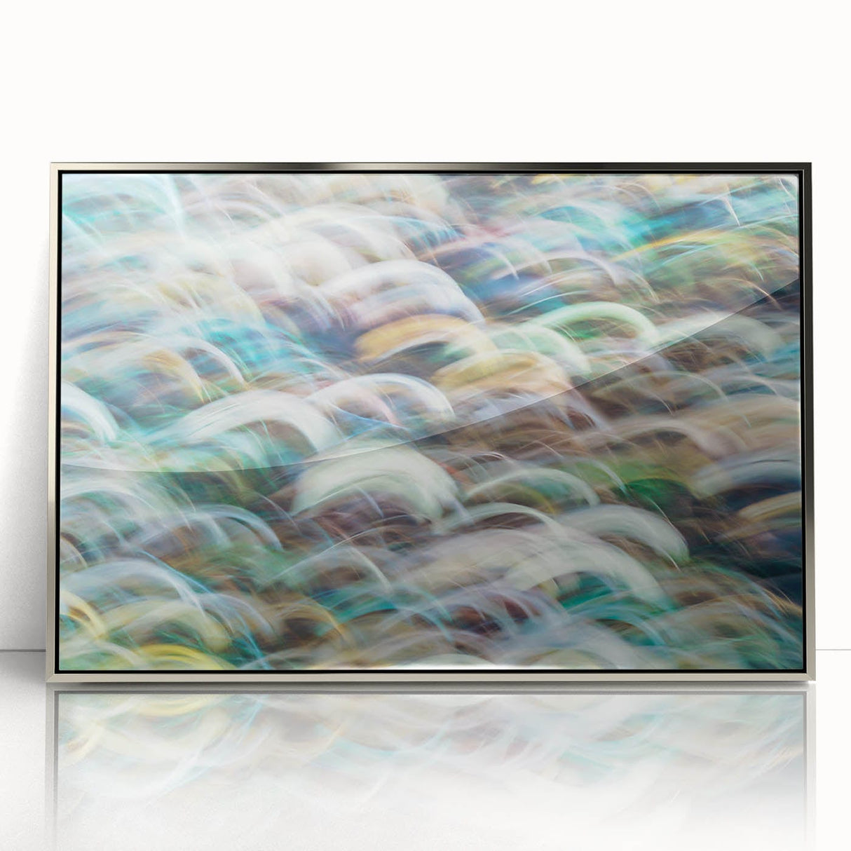 Aqua Resonance – Abstract Fluid Canvas Art with Teal and Gold