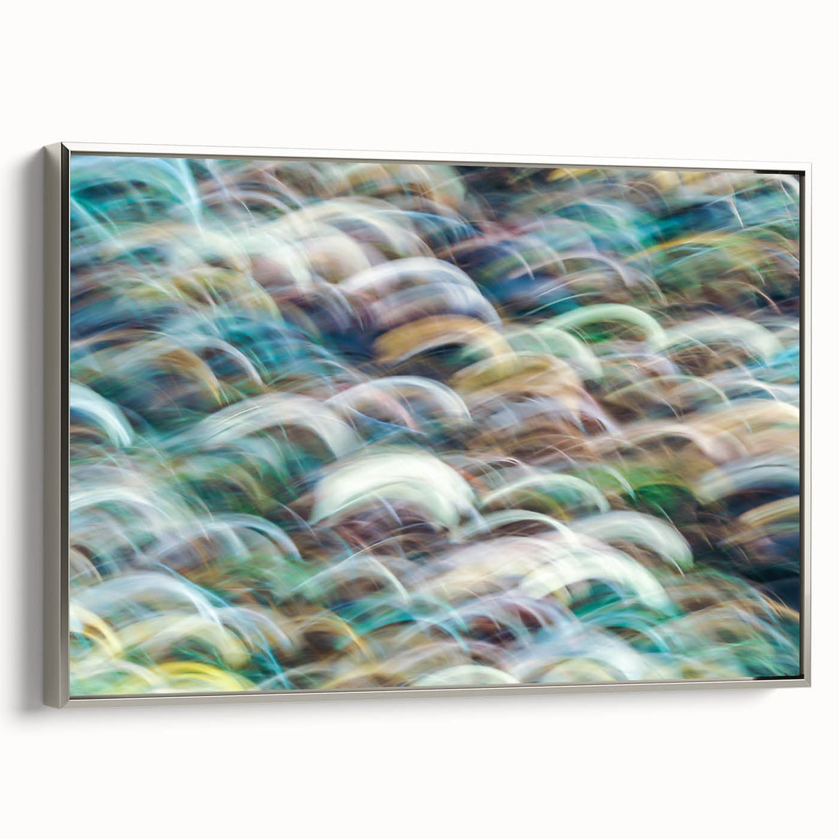 Aqua Resonance – Abstract Fluid Canvas Art with Teal and Gold
