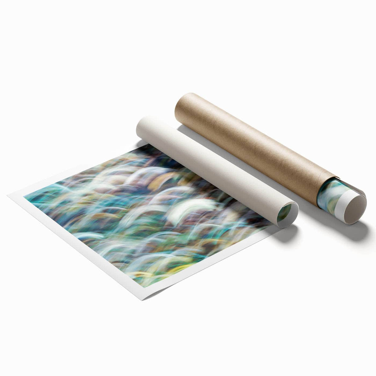 Aqua Resonance – Abstract Fluid Canvas Art with Teal and Gold