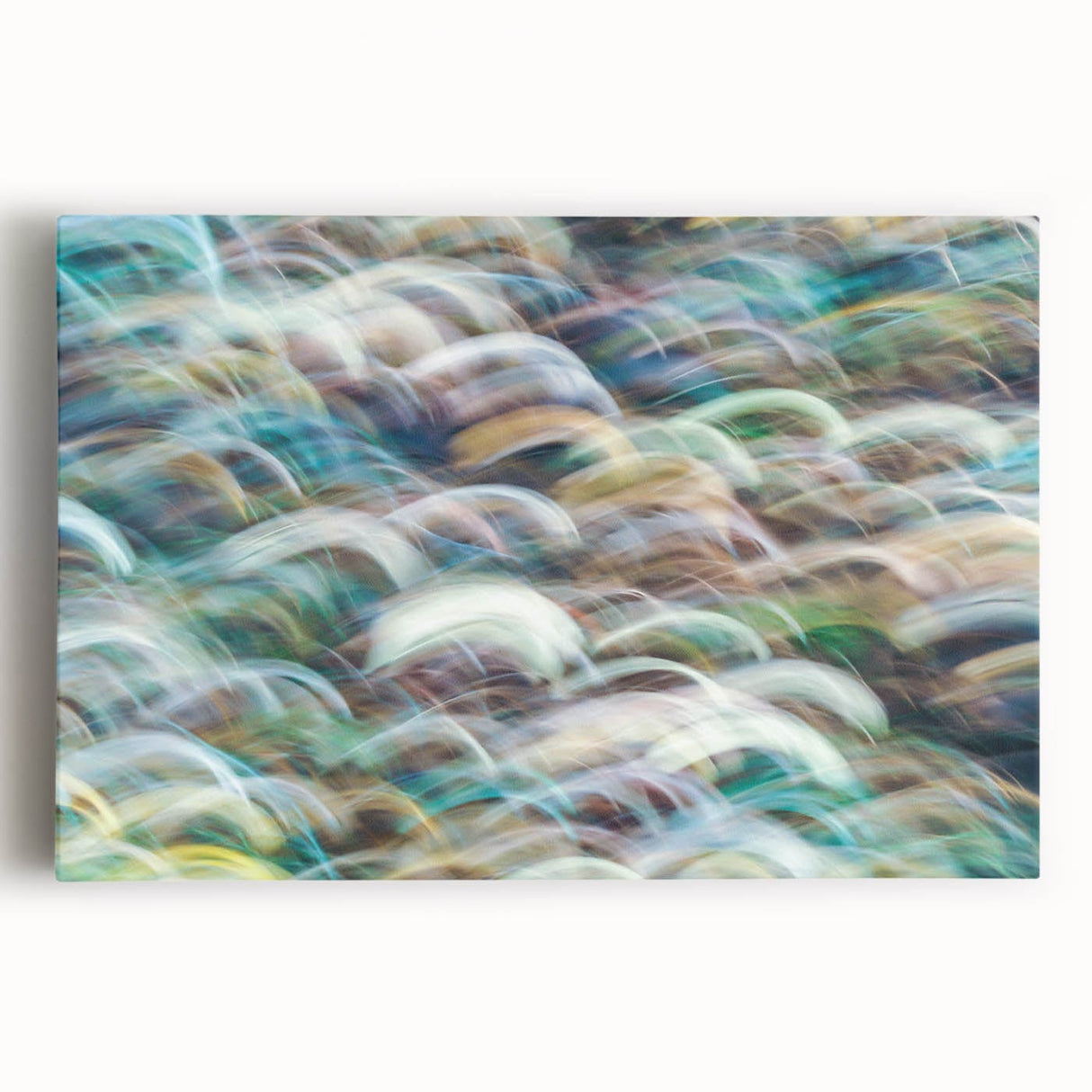 Aqua Resonance – Abstract Fluid Canvas Art with Teal and Gold