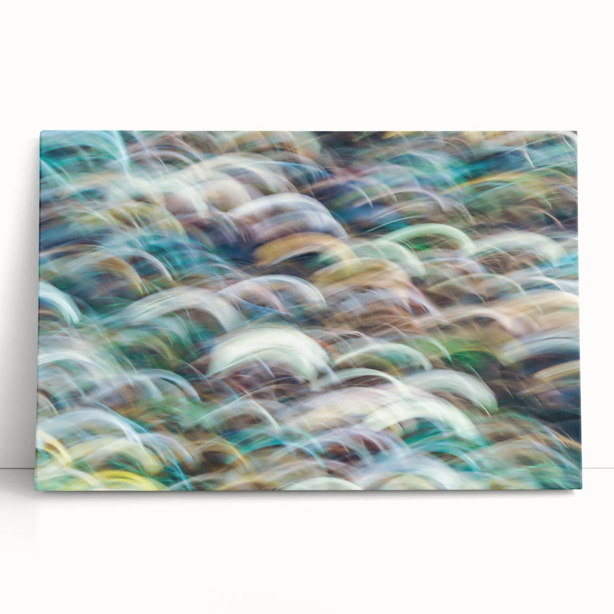 Aqua Resonance – Abstract Fluid Canvas Art with Teal and Gold