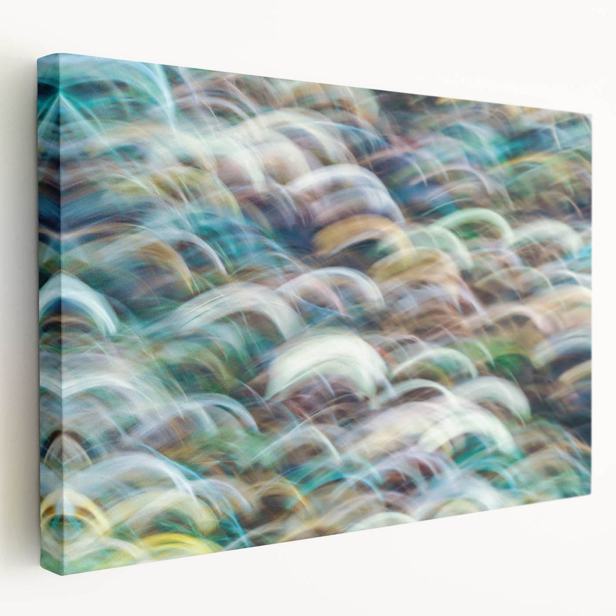 Aqua Resonance – Abstract Fluid Canvas Art with Teal and Gold