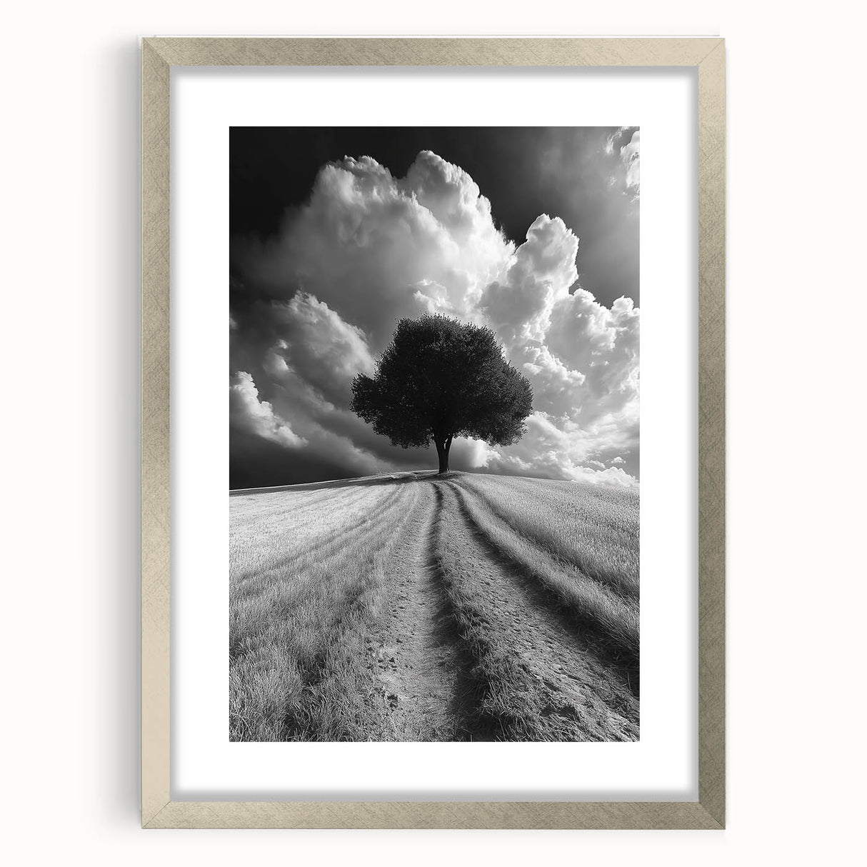 Dramatic Lone Tree - Fine Art Photography Metal Prints