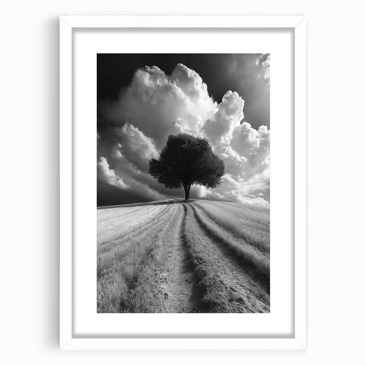 Dramatic Lone Tree - Fine Art Photography Metal Prints