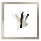 Abstract Geometric Framed Art – Minimalist Wall Decor in Black & Gold