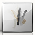 Abstract Geometric Framed Art – Minimalist Wall Decor in Black & Gold