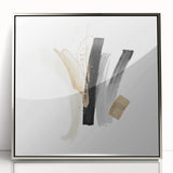 Abstract Geometric Framed Art – Minimalist Wall Decor in Black & Gold