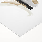 Abstract Geometric Framed Art – Minimalist Wall Decor in Black & Gold