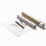 Abstract Geometric Framed Art – Minimalist Wall Decor in Black & Gold