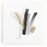 Abstract Geometric Framed Art – Minimalist Wall Decor in Black & Gold