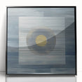 Modern Abstract Wall Art - Blue & Gold Geometric Canvas Print