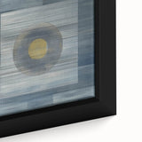 Modern Abstract Wall Art - Blue & Gold Geometric Canvas Print