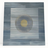 Modern Abstract Wall Art - Blue & Gold Geometric Canvas Print