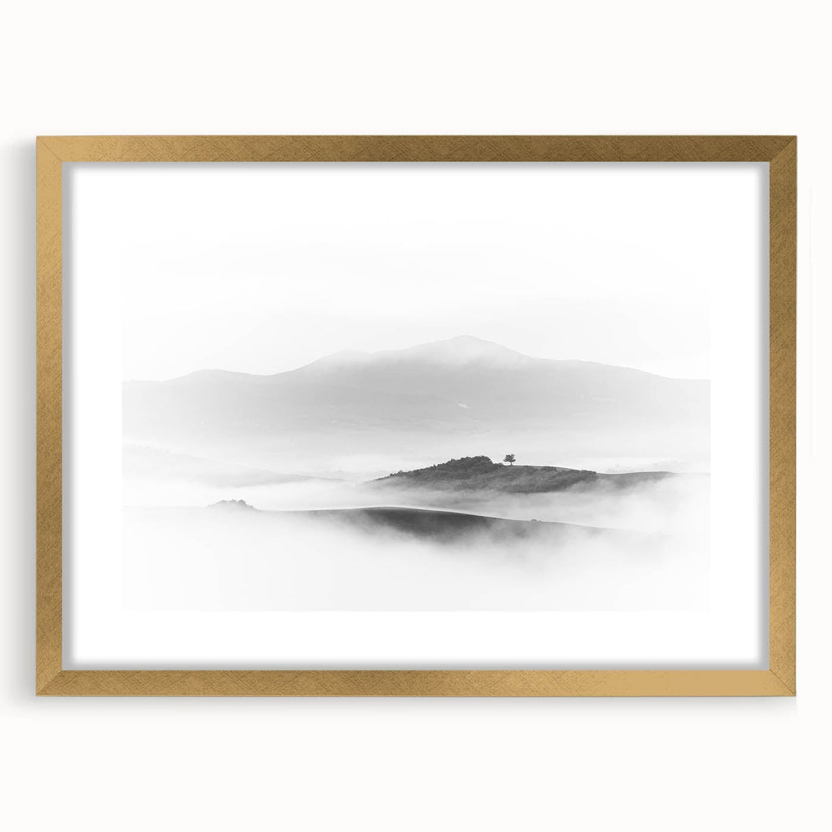 Abstract Canvas Wall Art – Modern Black & White Landscape Print