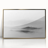 Abstract Canvas Wall Art – Modern Black & White Landscape Print