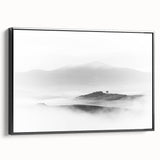 Abstract Canvas Wall Art – Modern Black & White Landscape Print