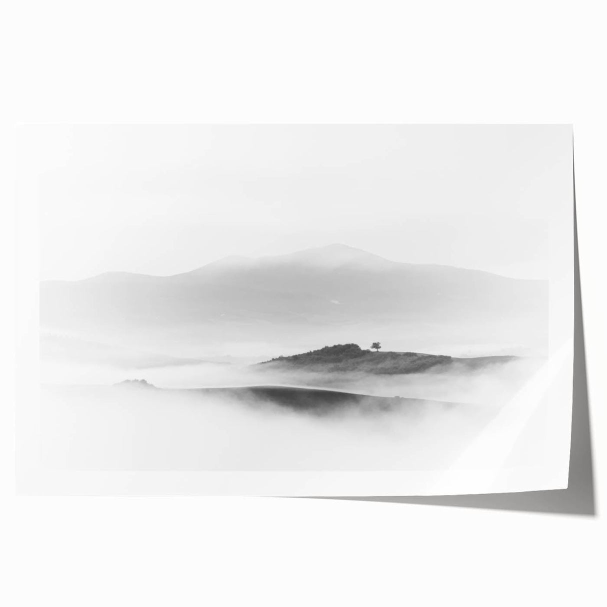 Abstract Canvas Wall Art – Modern Black & White Landscape Print