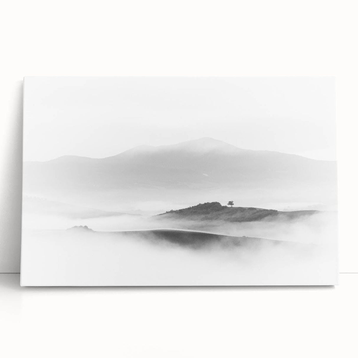 Abstract Canvas Wall Art – Modern Black & White Landscape Print