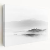 Abstract Canvas Wall Art – Modern Black & White Landscape Print