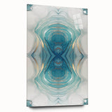 Fluid Acrylic Wall Decor – Oceanic Teal Modern Fluid Art Prints