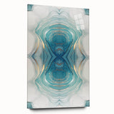 Fluid Acrylic Wall Decor – Oceanic Teal Modern Fluid Art Prints