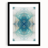 Fluid Acrylic Wall Decor – Oceanic Teal Modern Fluid Art Prints