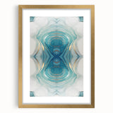 Fluid Acrylic Wall Decor – Oceanic Teal Modern Fluid Art Prints