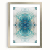 Fluid Acrylic Wall Decor – Oceanic Teal Modern Fluid Art Prints