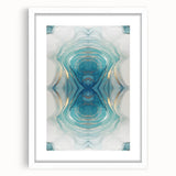 Fluid Acrylic Wall Decor – Oceanic Teal Modern Fluid Art Prints