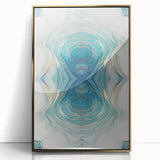 Fluid Acrylic Wall Decor – Oceanic Teal Modern Fluid Art Prints
