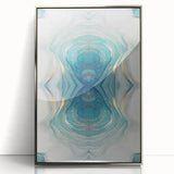 Fluid Acrylic Wall Decor – Oceanic Teal Modern Fluid Art Prints