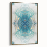 Fluid Acrylic Wall Decor – Oceanic Teal Modern Fluid Art Prints
