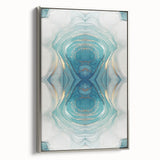 Fluid Acrylic Wall Decor – Oceanic Teal Modern Fluid Art Prints