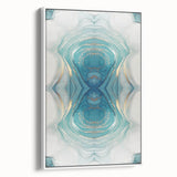 Fluid Acrylic Wall Decor – Oceanic Teal Modern Fluid Art Prints