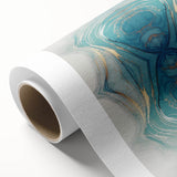 Fluid Acrylic Wall Decor – Oceanic Teal Modern Fluid Art Prints