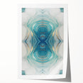 Fluid Acrylic Wall Decor – Oceanic Teal Modern Fluid Art Prints