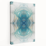 Fluid Acrylic Wall Decor – Oceanic Teal Modern Fluid Art Prints