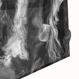 Black and White Fluid Abstract Art - Modern Swirl Canvas Print