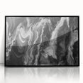 Black and White Fluid Abstract Art - Modern Swirl Canvas Print