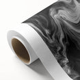 Black and White Fluid Abstract Art - Modern Swirl Canvas Print