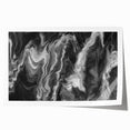 Black and White Fluid Abstract Art - Modern Swirl Canvas Print