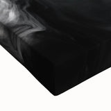 Black and White Fluid Abstract Art - Modern Swirl Canvas Print